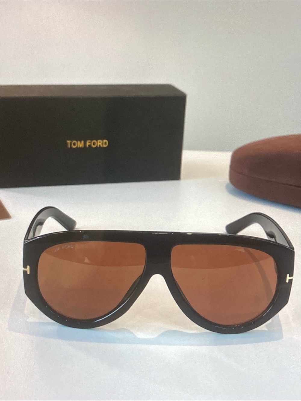 Tom Ford Black Semi-Round Sunglasses for
Women